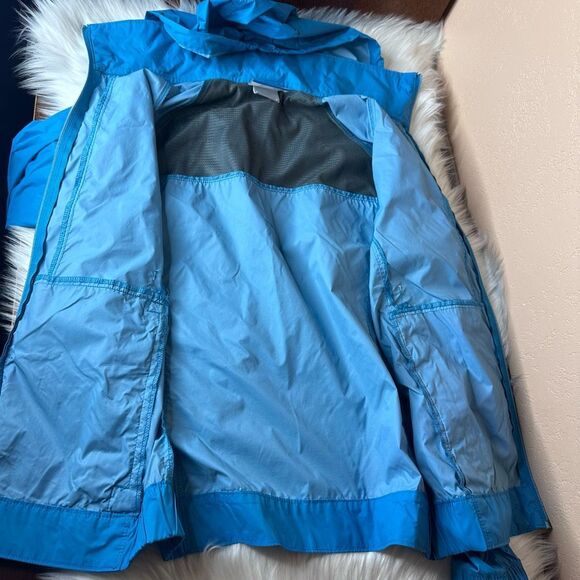 Columbia Omni-Shield Blue Outdoor Packable Windbreaker Rain Jacket Size Medium - Picture 6 of 13